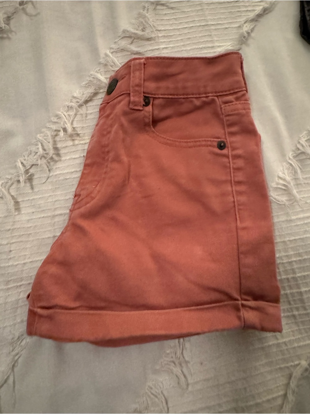 Aeropostale Rust Pink High-Rise Jean Shorts